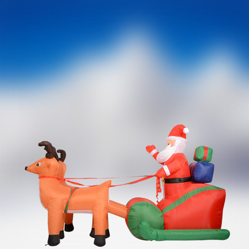 Christmas Santa Claus Deer Cart