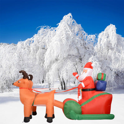 Christmas Santa Claus Deer Cart