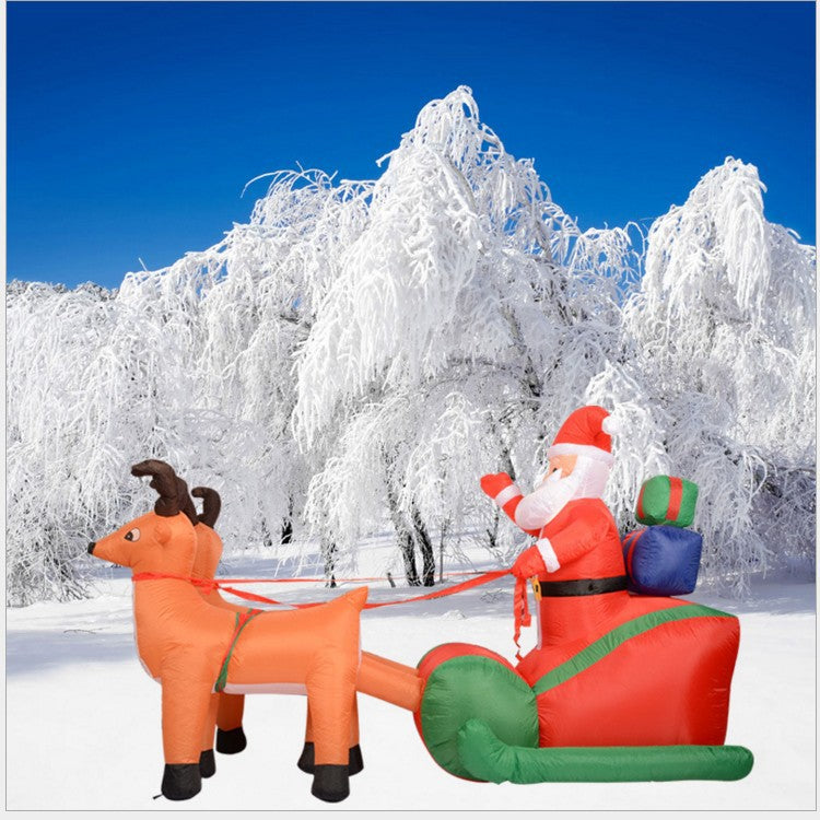 Christmas Santa Claus Deer Cart